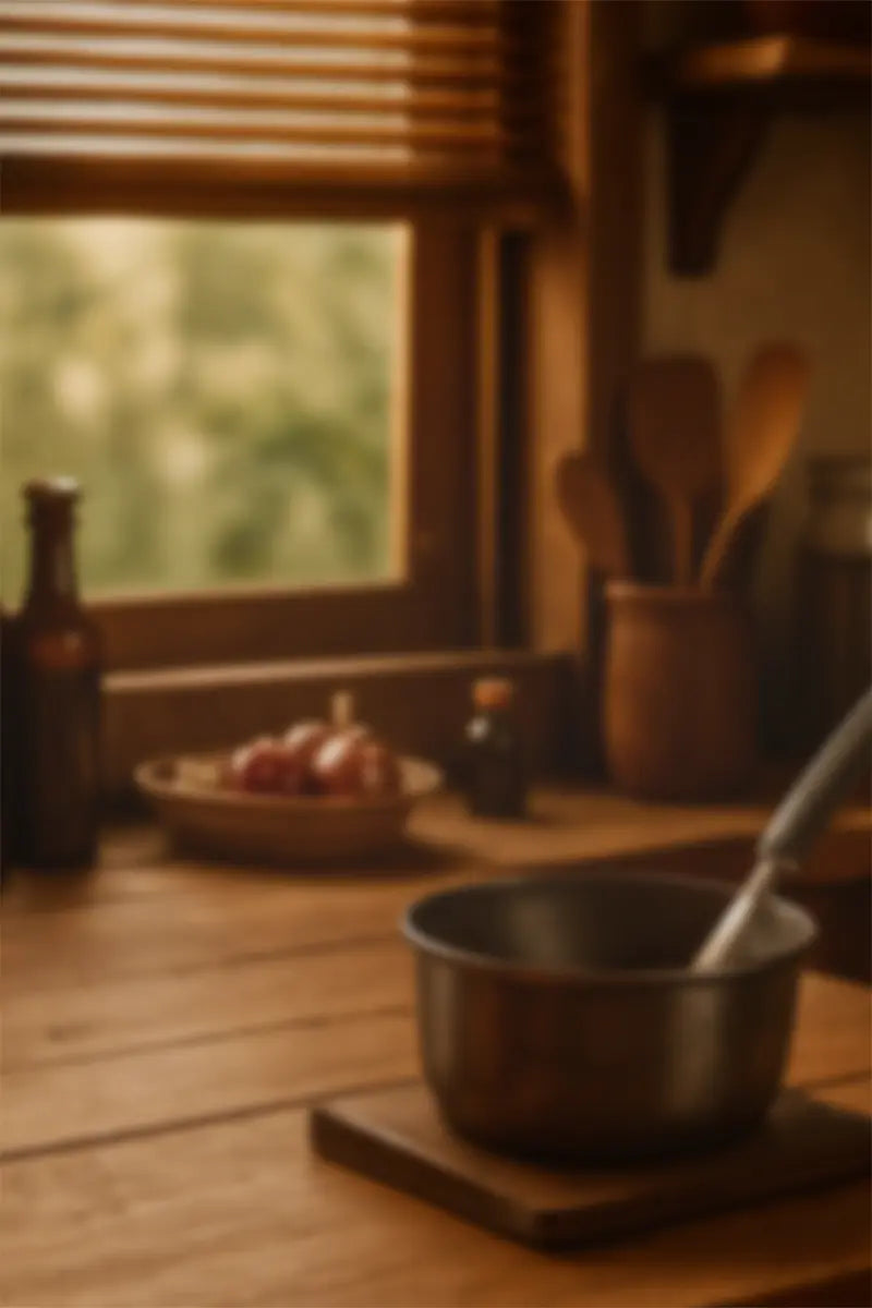 Traditional wooden kitchen inspired by Thailand's home cooking and authentic food culture