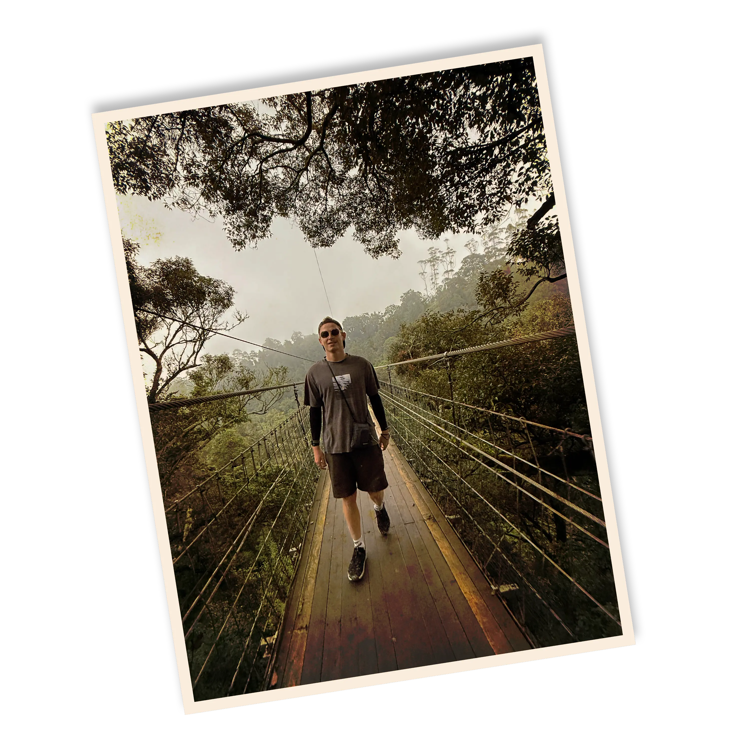 Greg exploring Indonesia during the journey that inspired the Thailand Travel Cookbook